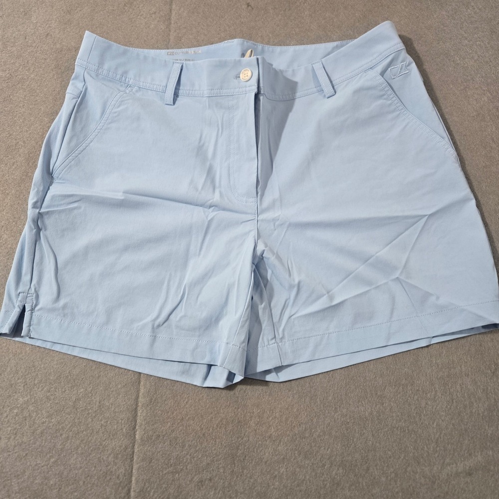 Cutter & Buck Womens CB DryTec Golf Shorts Light Blue Size 12 Performance